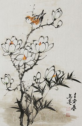 清华美院高研班教师 北大才子 马亮 精品花鸟