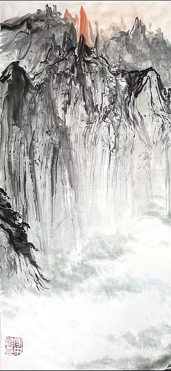 傅云石 黄山白鹅峰
