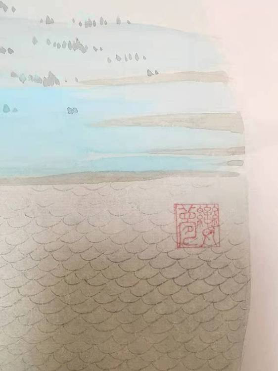 李梦娈 仿千里江山图局部一