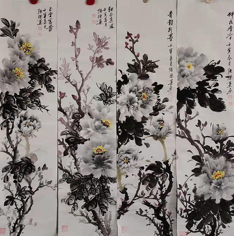 国家一级美术师，日照市青年美术家协会理事 陈德莲 国画