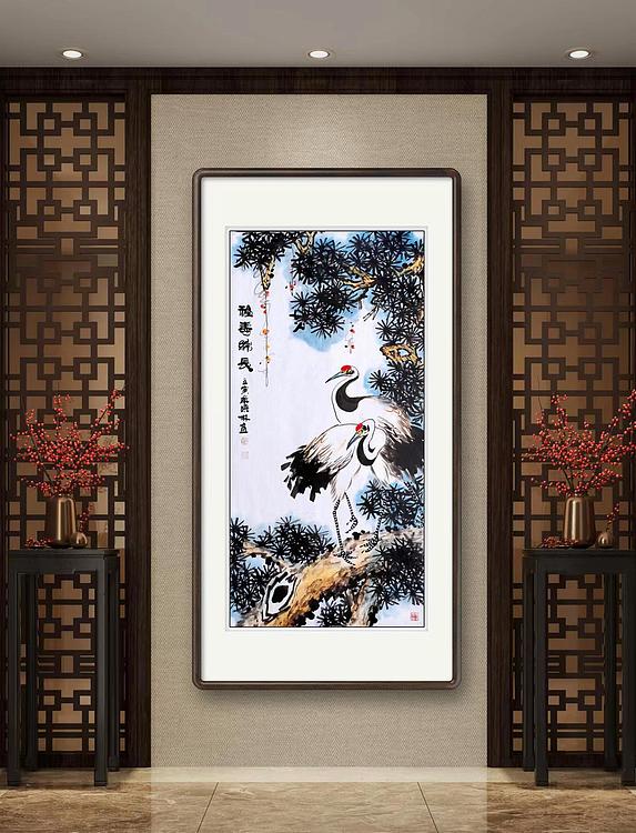 高晓林 （3037）国家一级美术师，江苏省美协会员从福寿绵长》