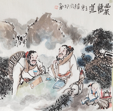 河北省美术家协会会员 侯同印 人物国画作品