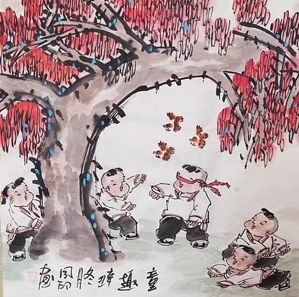 河北省美术家协会会员 侯同印 人物国画作品