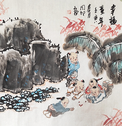 河北省美术家协会会员 侯同印 人物国画作品