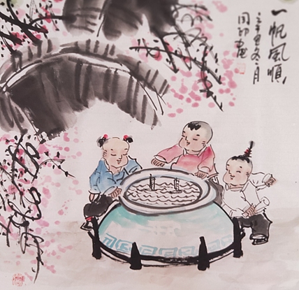 河北省美术家协会会员 侯同印 人物国画作品