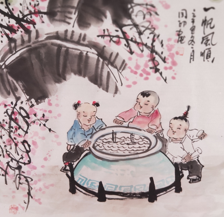 河北省美术家协会会员 侯同印 人物国画作品