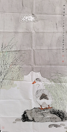 中美协会员 刘大力 山水画作品 水岸清幽
