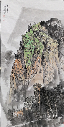 中美协会员 刘大力 山水画作品 青山幽居