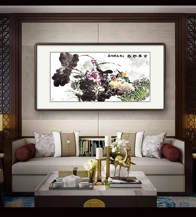 高晓林 （3077）国家一级美术师，江苏省美协会员《百年好合》