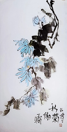贾竣博 秋菊傲霜
