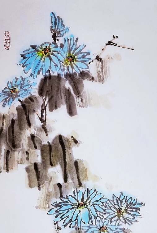 贾竣博 案头回盱有名花