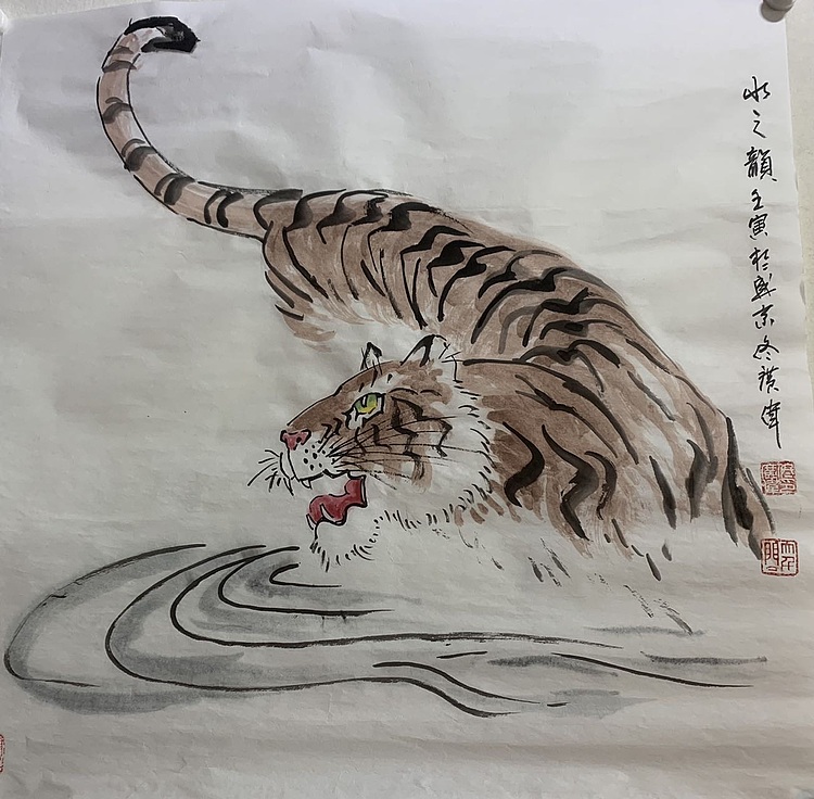 佟广伟 〈水之韵〉省市美协会员.张大千第四代弟子。