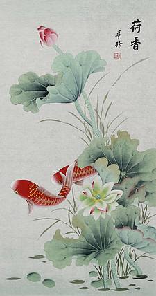 山东工笔画学会会员 工笔画院研究员 边华玲 工笔花鸟