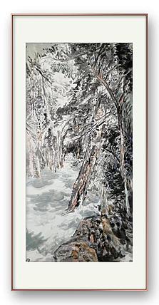 画院研究员 中国画学会理事 中国艺术研究院贾又福山水画工作室 田肃 精品山水作品