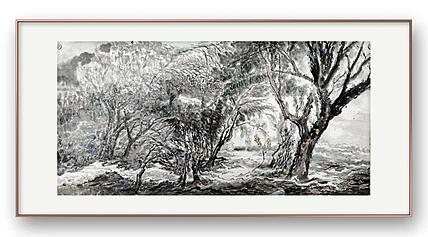 画院研究员 中国画学会理事 中国艺术研究院贾又福山水画工作室 田肃 精品山水作品
