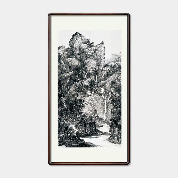 画院研究员 中国画学会理事 中国艺术研究院贾又福山水画工作室 田肃 精品山水作品
