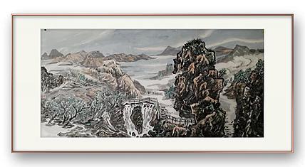 画院研究员 中国画学会理事 中国艺术研究院贾又福山水画工作室 田肃 精品山水作品