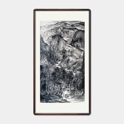 画院研究员 中国画学会理事 中国艺术研究院贾又福山水画工作室 田肃 精品山水作品