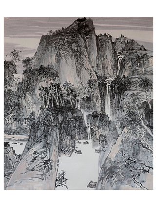 王铭海工作室国展班 包头市美协会员 闫洁 巨幅山水作品