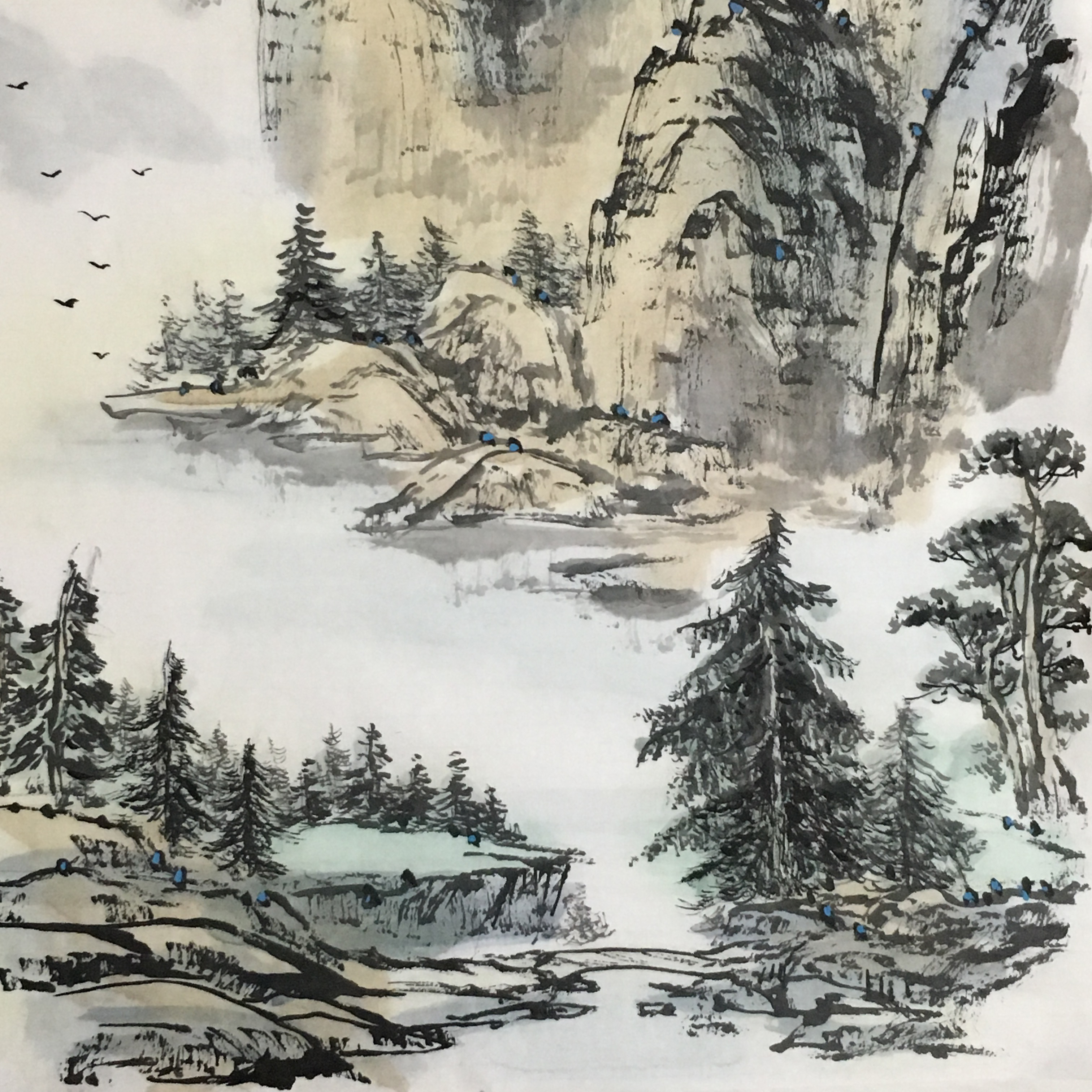 三尺国画山水作品欣赏图片