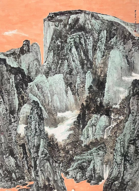 巨幅&mdash;&mdash;房全友    中国美术家协会会员   带合影