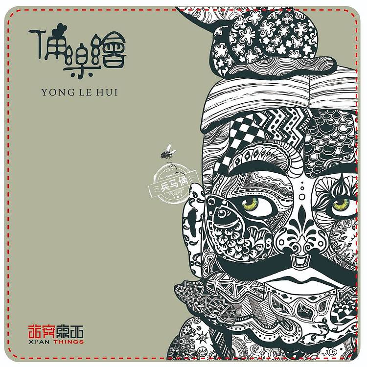 李向宇 俑乐绘武士2-木板年画（不带框）