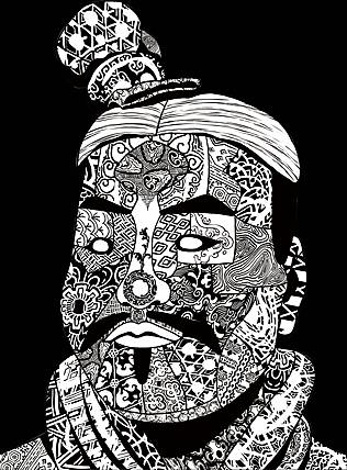 李向宇 俑乐绘-将军 木板年画（不带框）