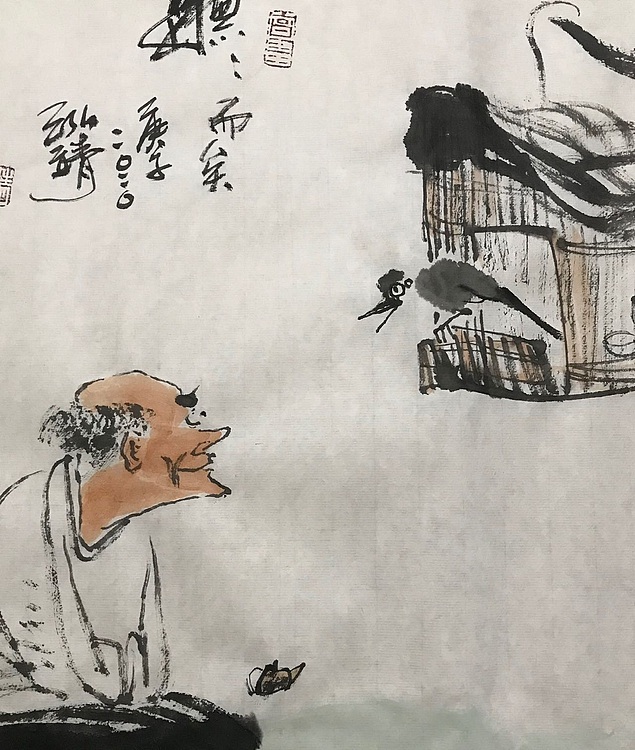 中国书画收藏家协会会员 泓靖 禅意人物