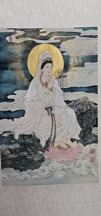 职业书画家 孙丽云 观音菩萨已装裱