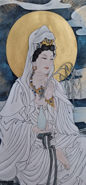职业书画家 孙丽云 观音菩萨已装裱