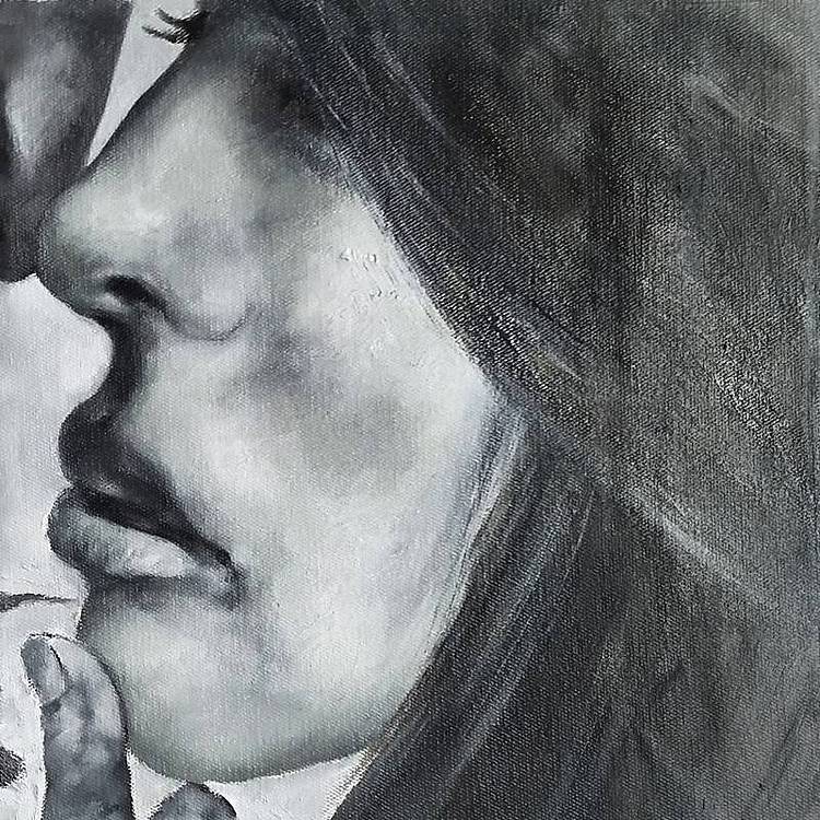 胡冰 纯手绘精品油画《爱的顿河》