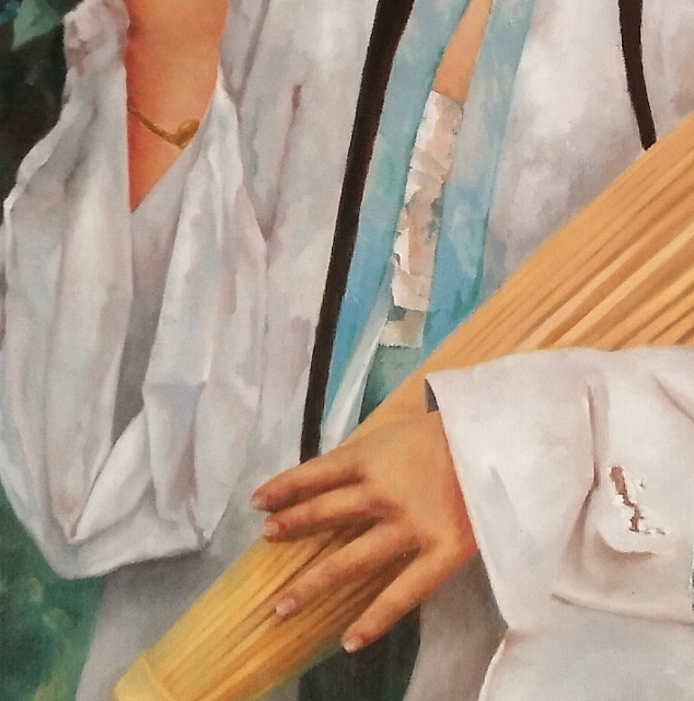 胡冰 纯手绘精品油画《思念》