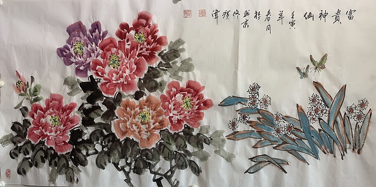 佟广伟 〈富贵神仙〉省市美协会员，张大千第四代弟子。