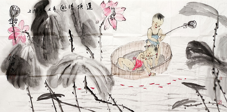 刘德明名称：荷塘清趣作者亲供，带合影
