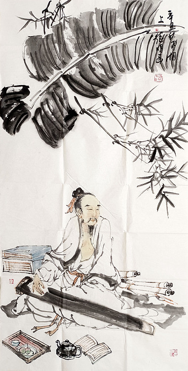 刘德明名称：抚琴作者亲供，带合影