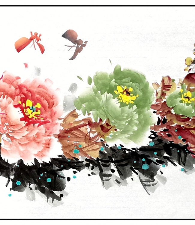 高晓林 （3165）国家一级美术师，江苏省美协会员《景和春醉》