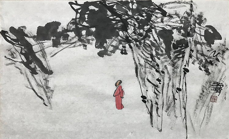 中国书画收藏家协会会员 泓靖 林间悟道