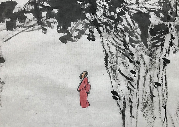 中国书画收藏家协会会员 泓靖 林间悟道