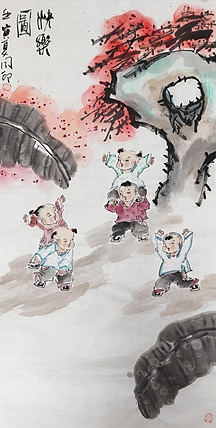河北省美术家协会会员 侯同印 人物国画作品