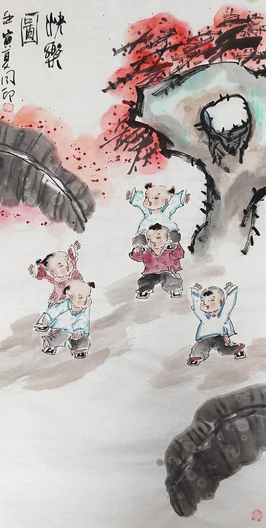 河北省美术家协会会员 侯同印 人物国画作品