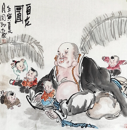 河北省美术家协会会员 侯同印 人物国画作品