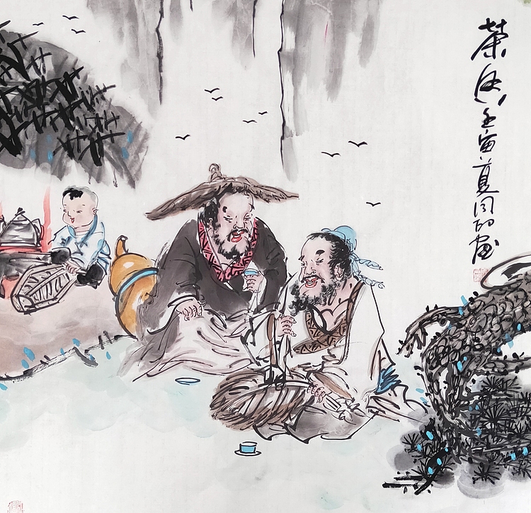 河北省美术家协会会员 侯同印 人物国画作品