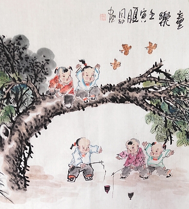 河北省美术家协会会员 侯同印 人物国画作品