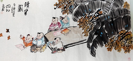 河北省美术家协会会员 侯同印 人物国画作品