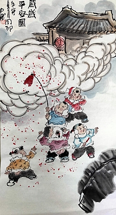 河北省美术家协会会员 侯同印 人物国画作品