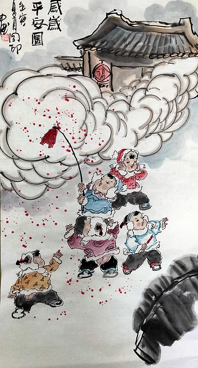 河北省美术家协会会员 侯同印 人物国画作品