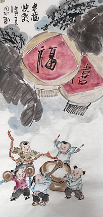 河北省美术家协会会员 侯同印 人物国画作品
