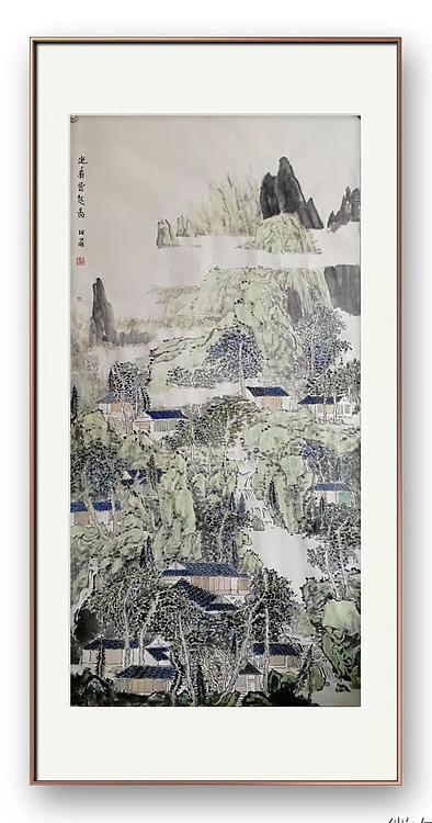 画院研究员 中国画学会理事 中国艺术研究院贾又福山水画工作室 田肃 精品山水作品