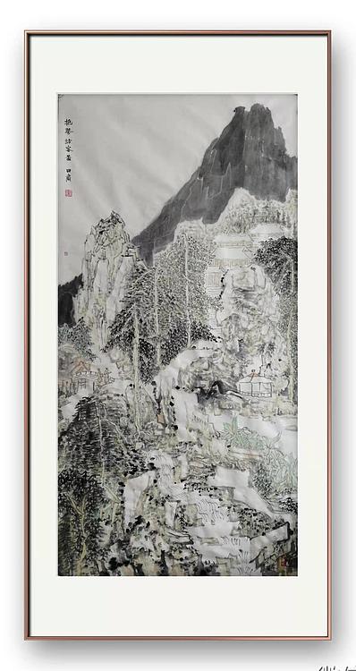 画院研究员 中国画学会理事 中国艺术研究院贾又福山水画工作室 田肃 精品山水作品