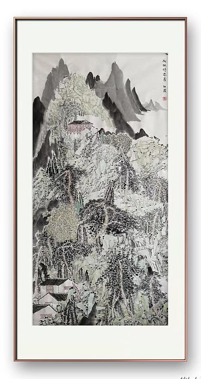 画院研究员 中国画学会理事 中国艺术研究院贾又福山水画工作室 田肃 精品山水作品